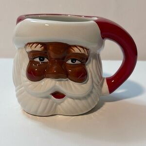 Pottery Barn Black Santa Claus Figural 16oz Mug New